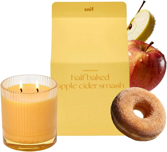 Half Baked Apple Cider Smash Scented Candle by Snif, 8.5oz