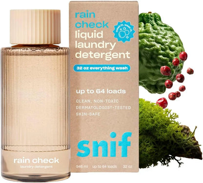 Snif Rain Check Non-Toxic Liquid Laundry Detergent, 64 Loads, 32oz