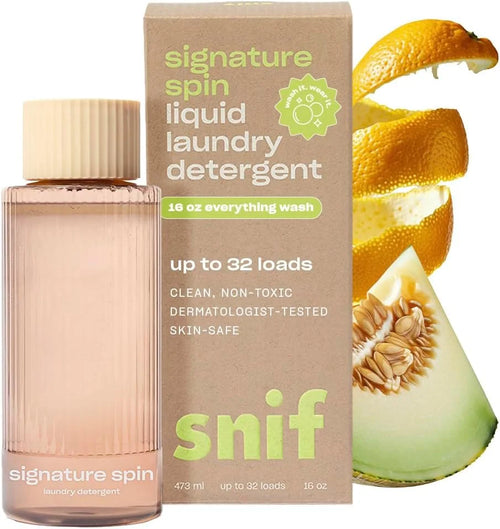 Snif Signature Spin Scented Laundry Detergent, Non-Toxic, 32 Loads, 16oz