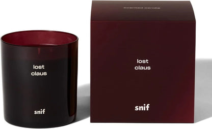 Lost Claus Scented Holiday Candle by Snif, Spicy, Gourmand, Woody Scent, 50+ Hours, 100% Cotton Fiber Wicks, Soy Wax Blend, Non-Toxic, Vegan, 8.5oz