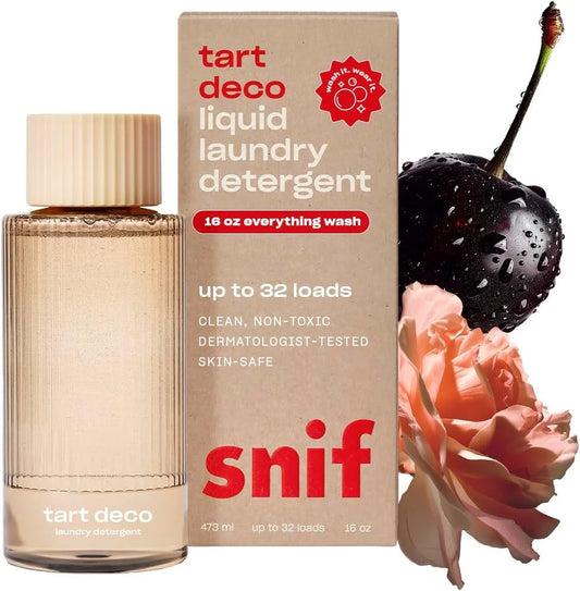 Snif Tart Deco Scented Liquid Laundry Detergent, Non-Toxic, 32 Loads, 16oz