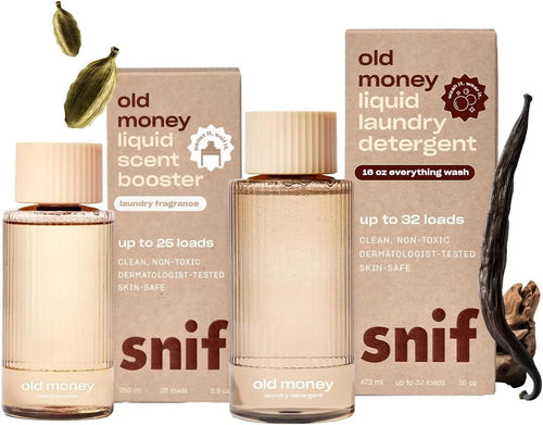 Snif Old Money 16oz Laundry Detergent and 8.5oz Scent Booster Starter Pack