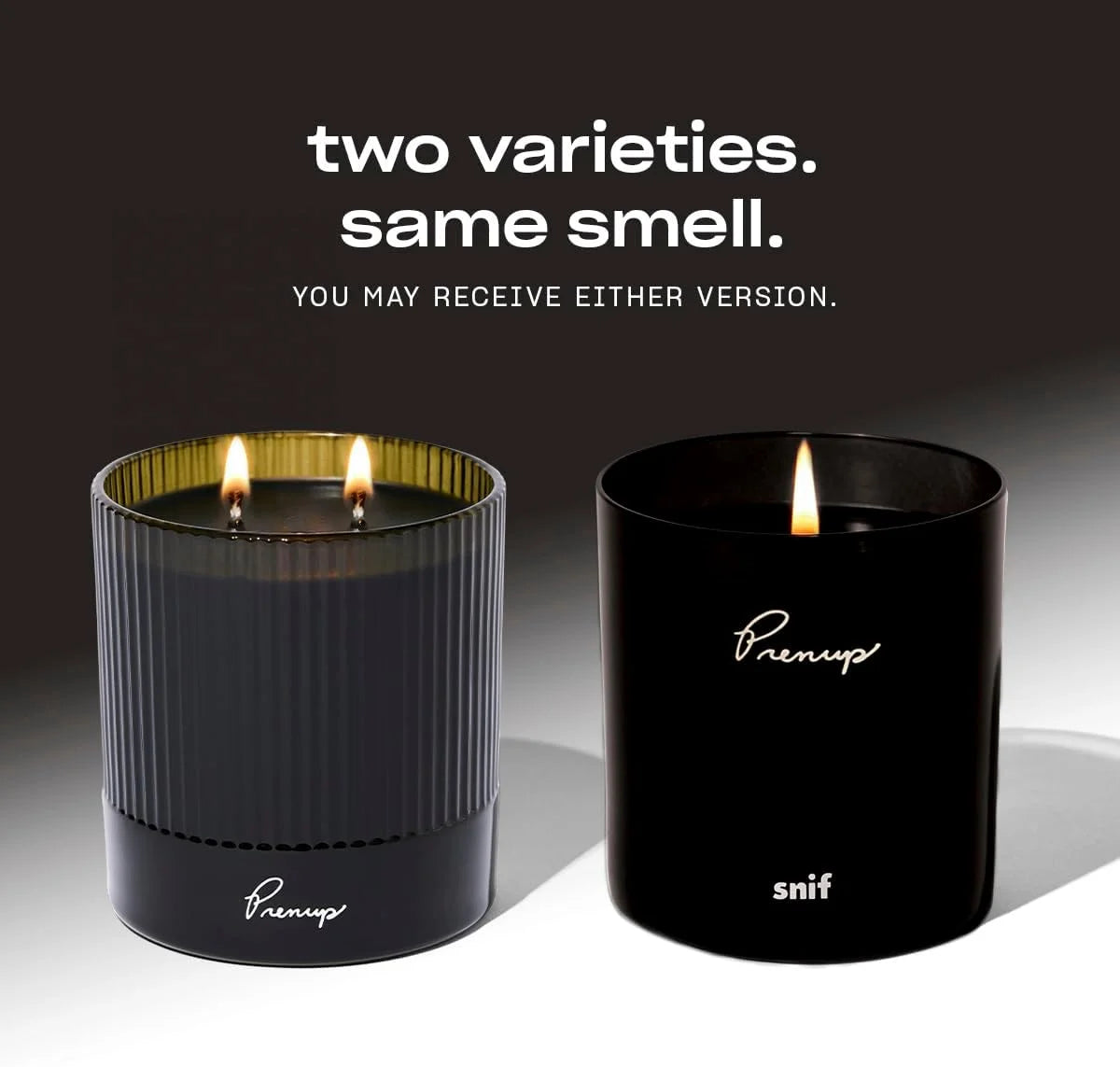Prenup Luxury Scented Candle by Snif, Musky and Smooth Scent, 50+ Hours, 100% Cotton Fiber Wicks, Soy Wax Blend, Non-Toxic, Vegan, 8.5 oz