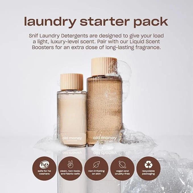 Snif Old Money 16oz Laundry Detergent and 8.5oz Scent Booster Starter Pack