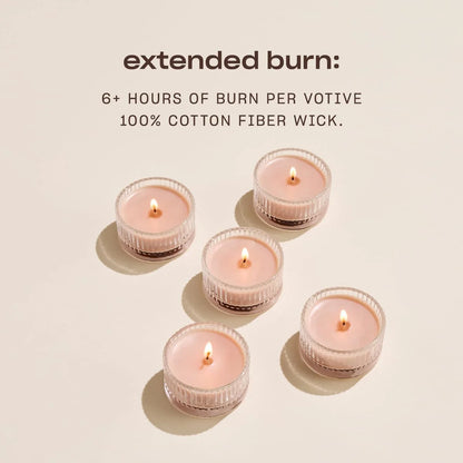 Snif G.O.A.T. Votive Candle Set, 5 Premium Scented Candles, 100% Cotton Fiber Wicks, Soy Wax Blend, Non-Toxic, Vegan