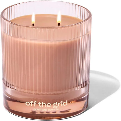 Off The Grid Luxury Scented Candle by Snif, Warm and Calming Candle, 50+ Hours, 100% Cotton Fiber Wicks, Soy Wax Blend, Non-Toxic, Vegan, 8.5 oz