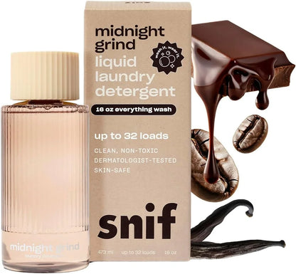 Snif Midnight Grind Scented Laundry Detergent, Non-Toxic, 32 Loads,16oz
