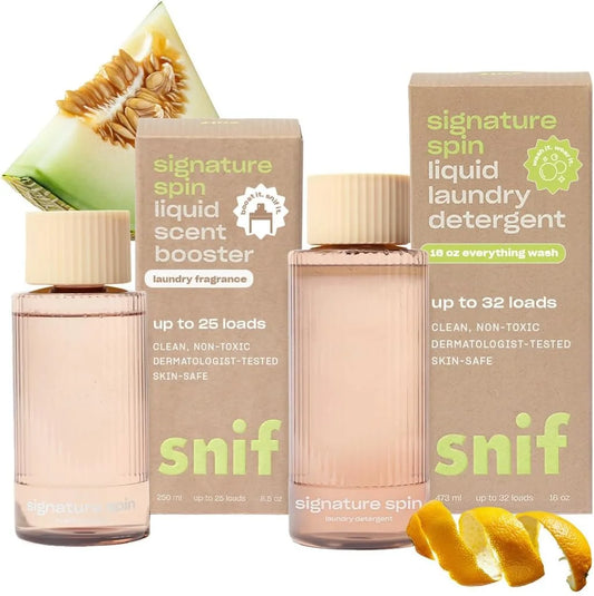 Snif Signature Spin 16oz Laundry Detergent and 8.5oz Scent Booster Starter Pack