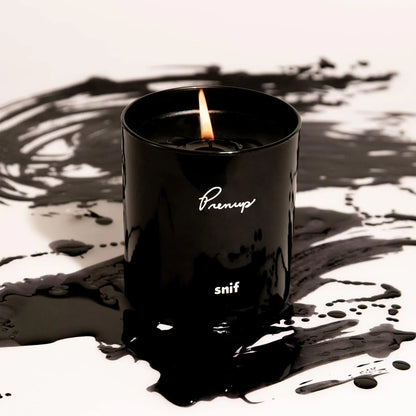 Prenup Luxury Scented Candle by Snif, Musky and Smooth Scent, 50+ Hours, 100% Cotton Fiber Wicks, Soy Wax Blend, Non-Toxic, Vegan, 8.5 oz