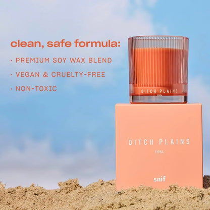 Snif Ditch Plains Scented Candle, Non-Toxic Designer Scents 8.5 oz